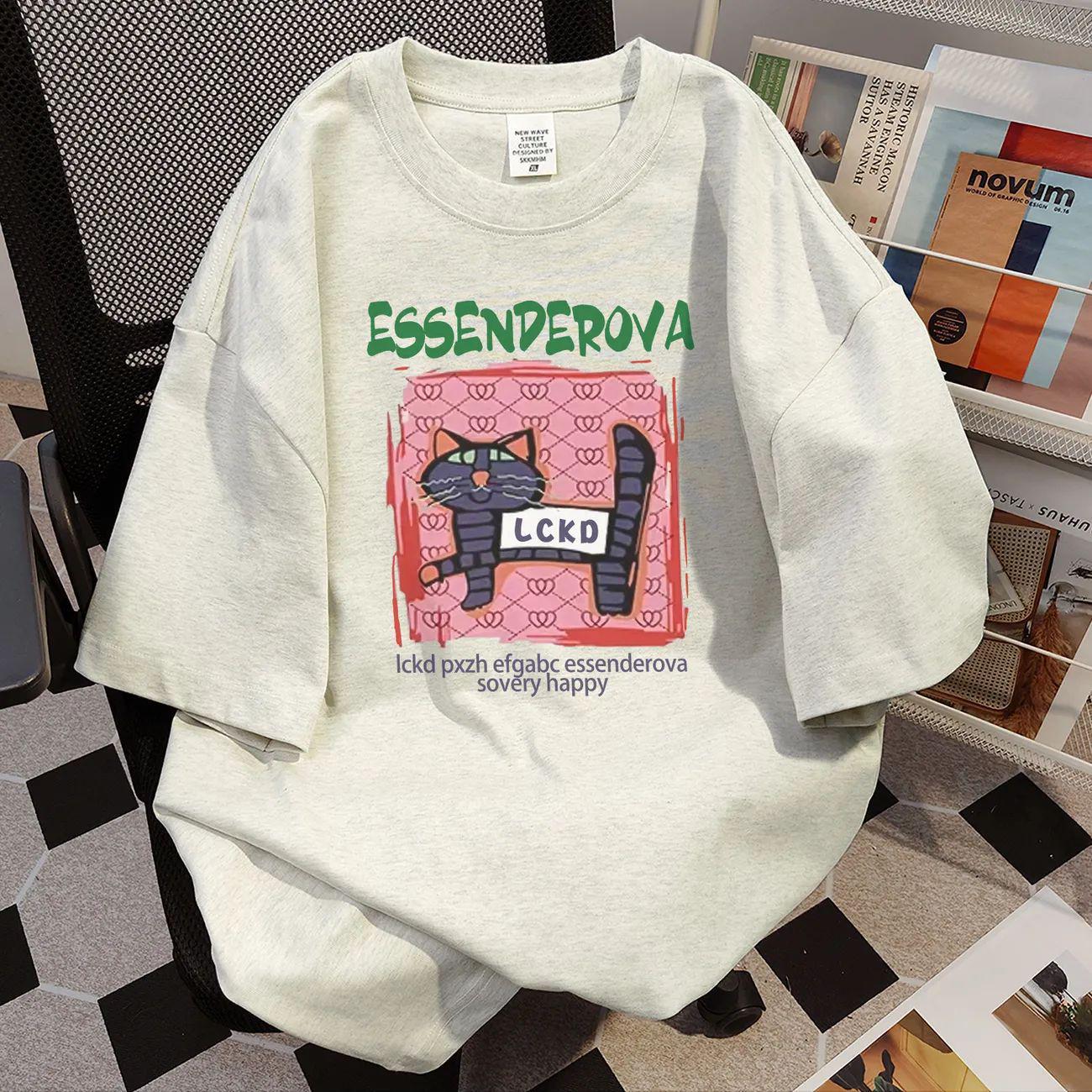 Pure Cotton Kitten Print Retro T-Shirt: Women s Loose Fit, Short Sleeve, Summer Style 3XL (146-170 jin)
Pure Cotton Kitten Print Retro T-Shirt: Women s Loose Fit, Short Sleeve, Summer Style 3XL (146-170 jin)