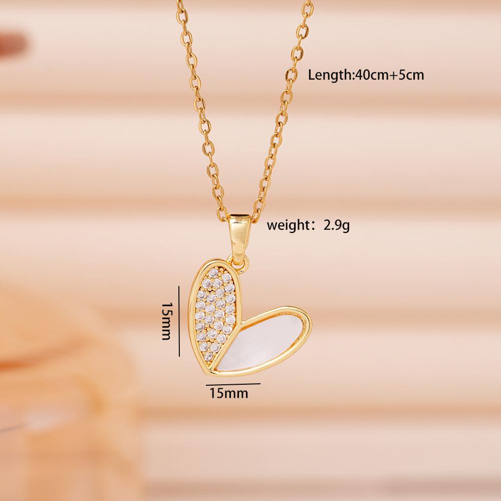Romantic Zircon Shell Love Heart Charm Necklace Sweet Stainless Steel Chain Jewelry Gifts for Women Teen Girls
Romantic Zircon Shell Love Heart Charm Necklace Sweet Stainless Steel Chain Jewelry Gifts for Women Teen Girls