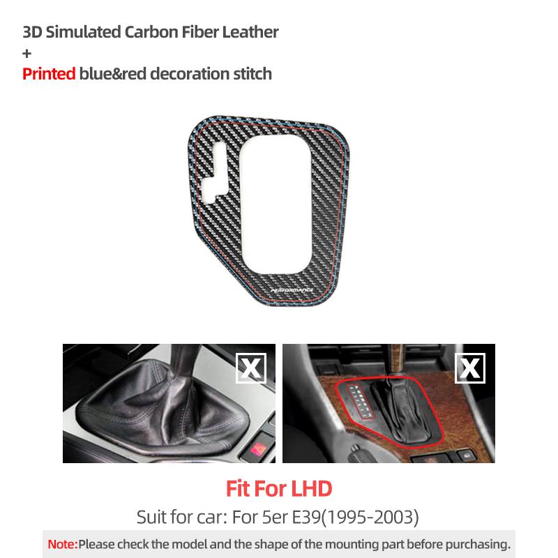 For BMW E39 Serie 5 1995-2003 Made of Alcantara Gear Shifter Panel Trim Frame Performance Sticker Car Interior Accessories Carbon Leather LHD
For BMW E39 Serie 5 1995-2003 Made of Alcantara Gear Shifter Panel Trim Frame Performance Sticker Car Interior Accessories Carbon Leather LHD