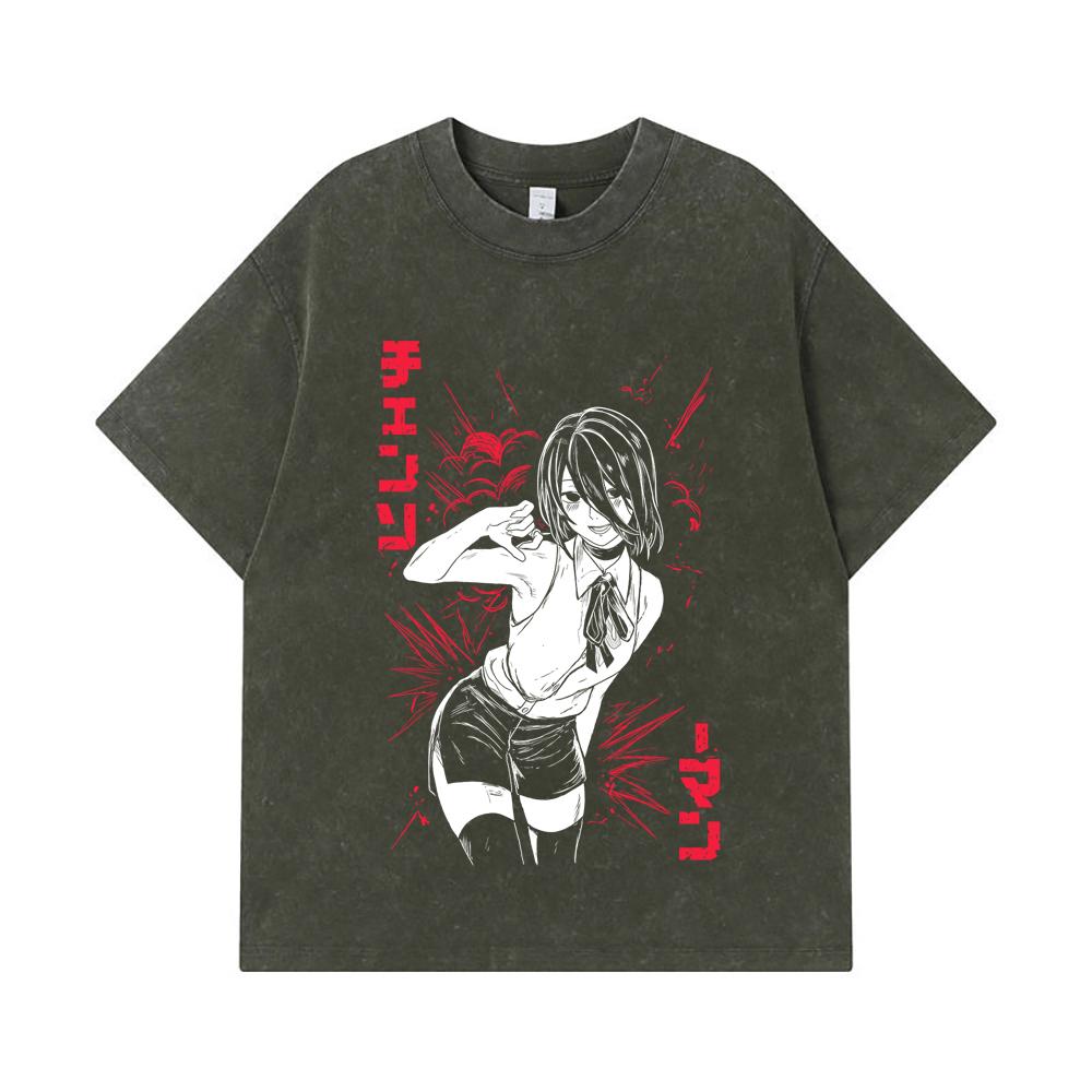 275 GSM Washed T-shirts 100% Cotton Chainsaw Man V13 Reze Print Unisex Heavy Cotton T Shirt S армия зеленый
275 GSM Washed T-shirts 100% Cotton Chainsaw Man V13 Reze Print Unisex Heavy Cotton T Shirt S армия зеленый