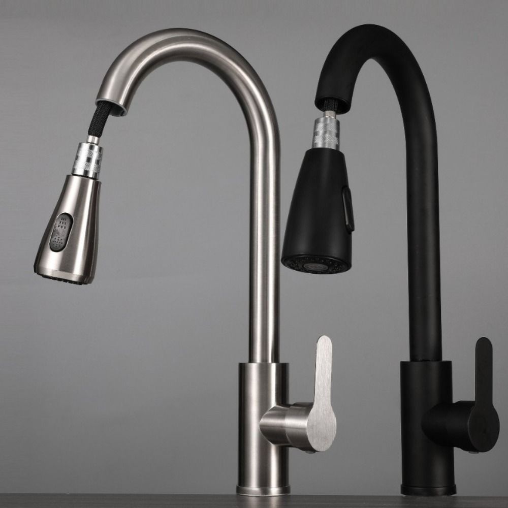 360 Rotation 2-way Sprayer 304 Stainless Steel Pull Out Spout New Kitchen Drain Faucet срібний
360 Rotation 2-way Sprayer 304 Stainless Steel Pull Out Spout New Kitchen Drain Faucet срібний