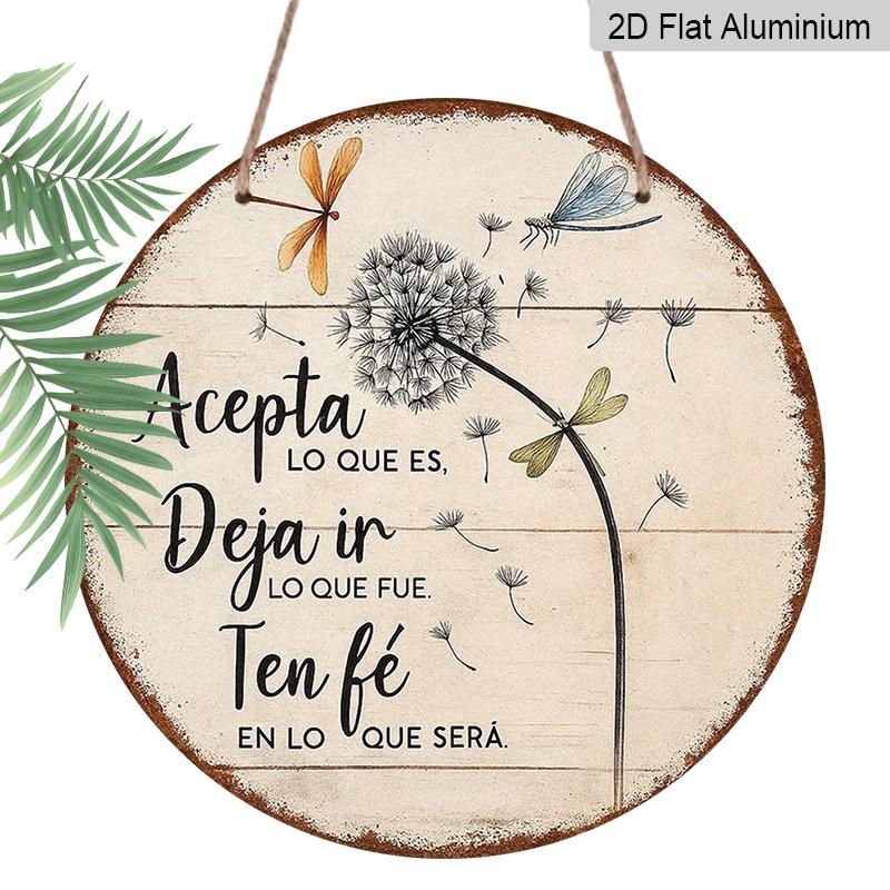 2D Flat, 1pc Spanish Inspirational Wall Plaque 7.87Inch Round Spanish/English Bilingual Motivational Quote Accept, Let Go, Have Faith - Rustic 1pc
2D Flat, 1pc Spanish Inspirational Wall Plaque 7.87Inch Round Spanish/English Bilingual Motivational Quote Accept, Let Go, Have Faith - Rustic 1pc