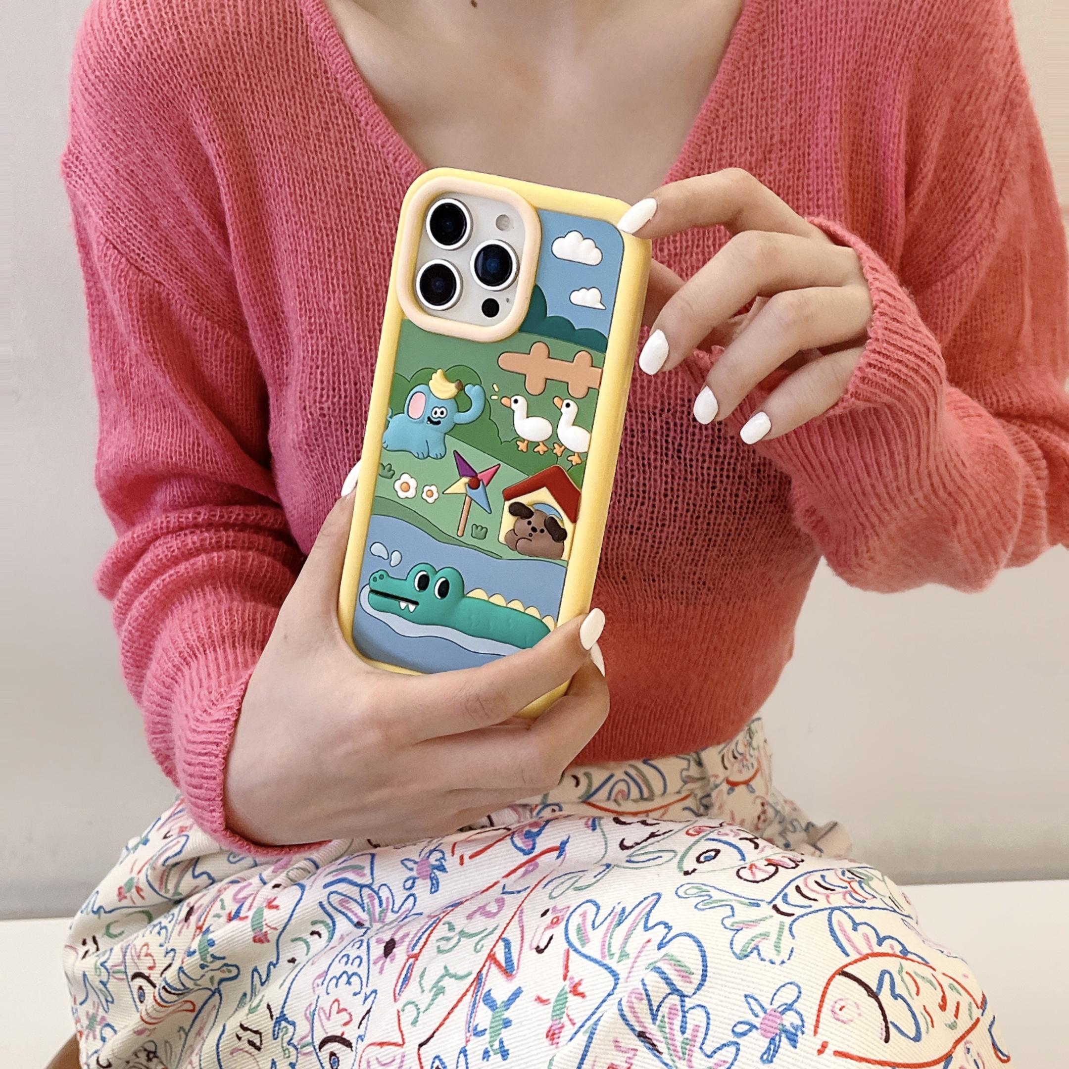 For iPhone 16 Pro Silicone Case Cute Animal Farm Design Shockproof Phone Back Cover As Shown A
For iPhone 16 Pro Silicone Case Cute Animal Farm Design Shockproof Phone Back Cover As Shown A