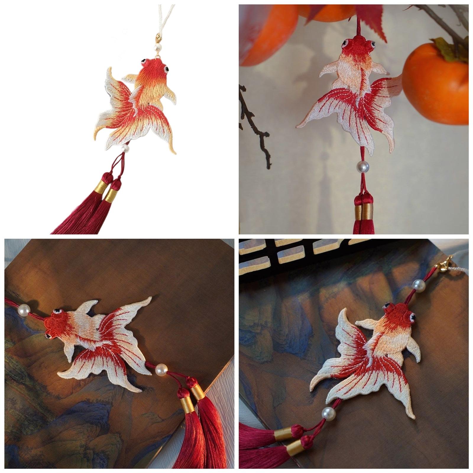 Vintage Tassels Pendant Embroidered Fish Decoration Car Hanging Ornament Handmade Crafts Hanfu Costume Accessories
Vintage Tassels Pendant Embroidered Fish Decoration Car Hanging Ornament Handmade Crafts Hanfu Costume Accessories