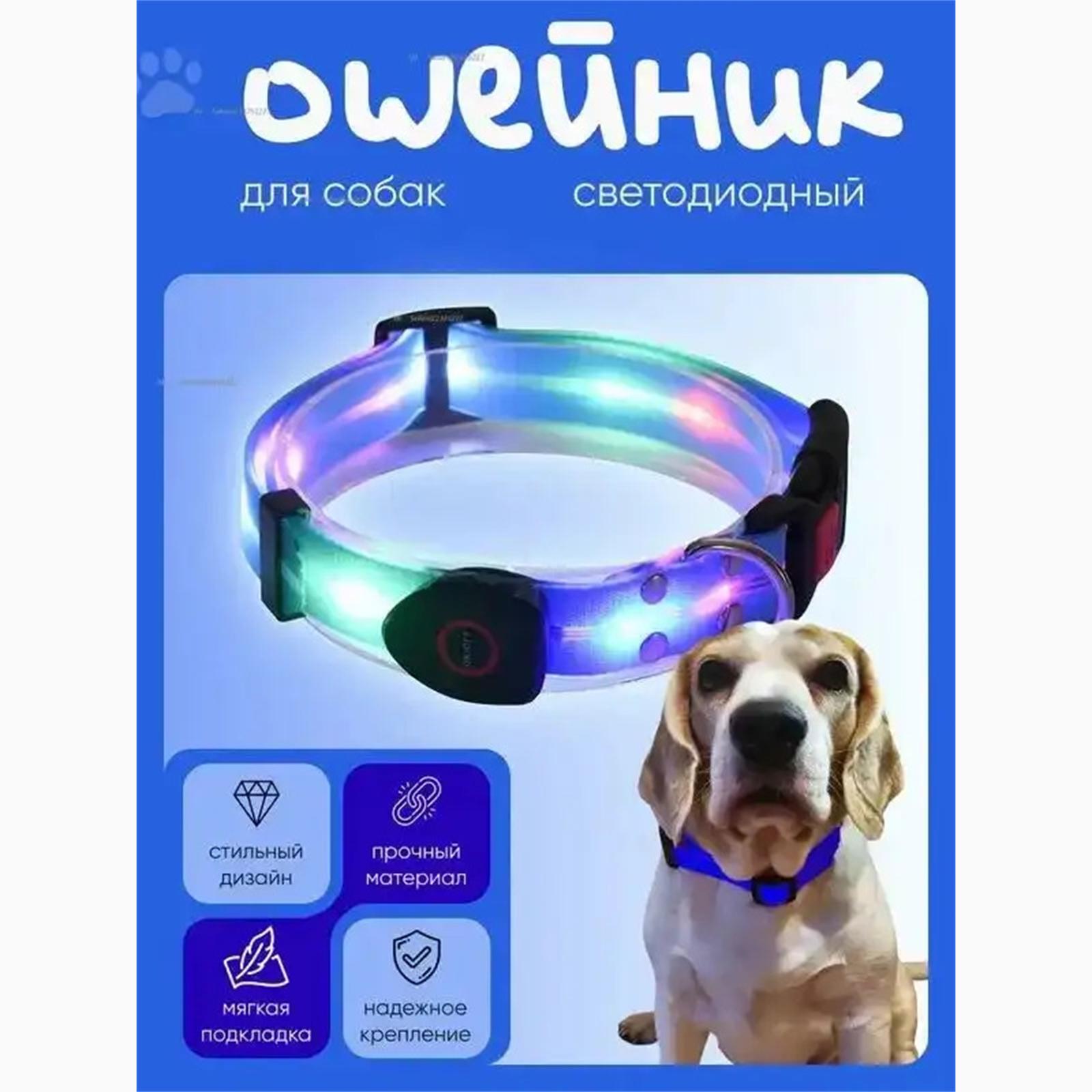 Светящийся ошейник для собаки синий / Зарядка от USB
Светящийся ошейник для собаки синий / Зарядка от USB