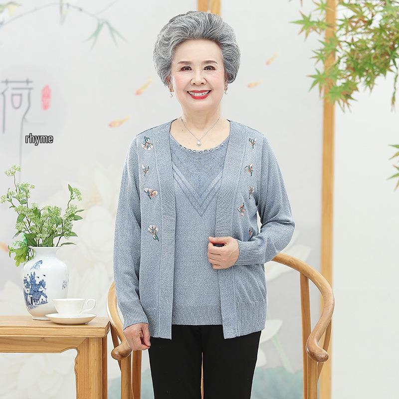 Women s Spring Two-Piece Set: Cardigan & Top for Middle-Aged and Elderly 3XL (for 120-135 jin) синій
Women s Spring Two-Piece Set: Cardigan & Top for Middle-Aged and Elderly 3XL (for 120-135 jin) синій