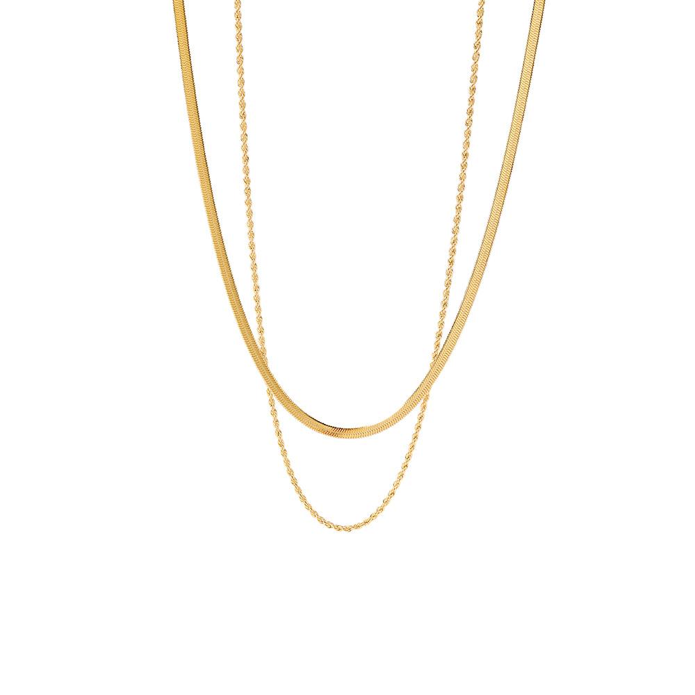 Uworld Simple Jewelry 18K Gold Plated Snake Chain Layer Collar ожерелье из нержавеющей стали Snake Rope Chain Collar ожерелье в подарок
Uworld Simple Jewelry 18K Gold Plated Snake Chain Layer Collar ожерелье из нержавеющей стали Snake Rope Chain Collar ожерелье в подарок