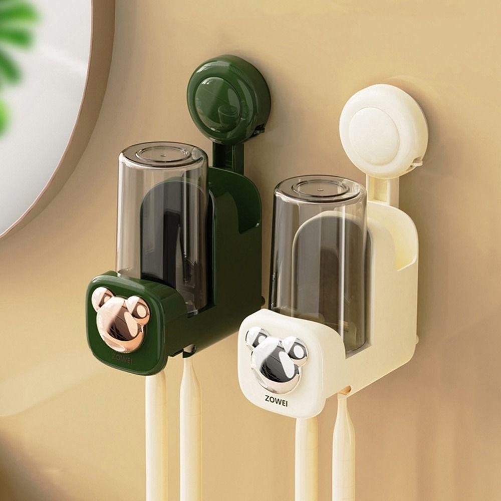 Plastic Suction Cup Toothbrush Storage Rack Wall-mounted Wash Cups Brush Set Bathroom 
Plastic Suction Cup Toothbrush Storage Rack Wall-mounted Wash Cups Brush Set Bathroom