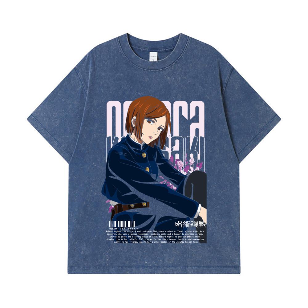 275 GSM Washed T-shirts 100% Cotton Jujutsu Kaisen V36 Nobara Black Print Unisex Heavy Cotton T Shirt 2XL королівський синій колір
275 GSM Washed T-shirts 100% Cotton Jujutsu Kaisen V36 Nobara Black Print Unisex Heavy Cotton T Shirt 2XL королівський синій колір