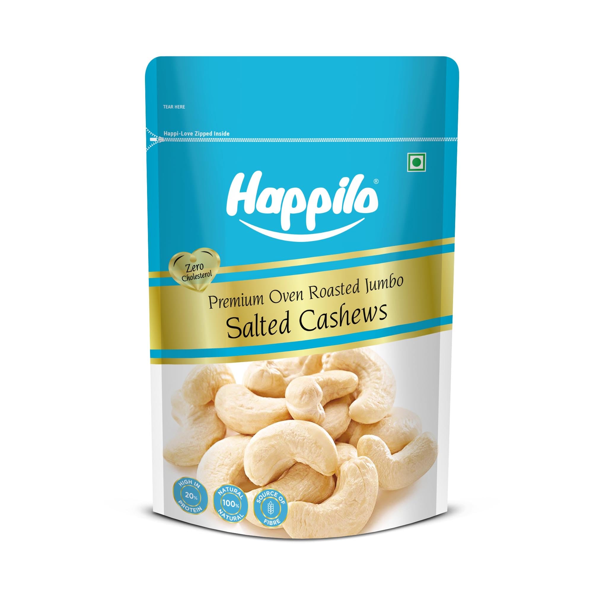 Happilo Premium Roasted and Salted Cashews/Kaju 200g | Flavourful & Crunchy Snack Handpicked | Salted & Slow Roasted Cashews Rich in Protein | Ma
Happilo Premium Roasted and Salted Cashews/Kaju 200g | Flavourful & Crunchy Snack Handpicked | Salted & Slow Roasted Cashews Rich in Protein | Ma