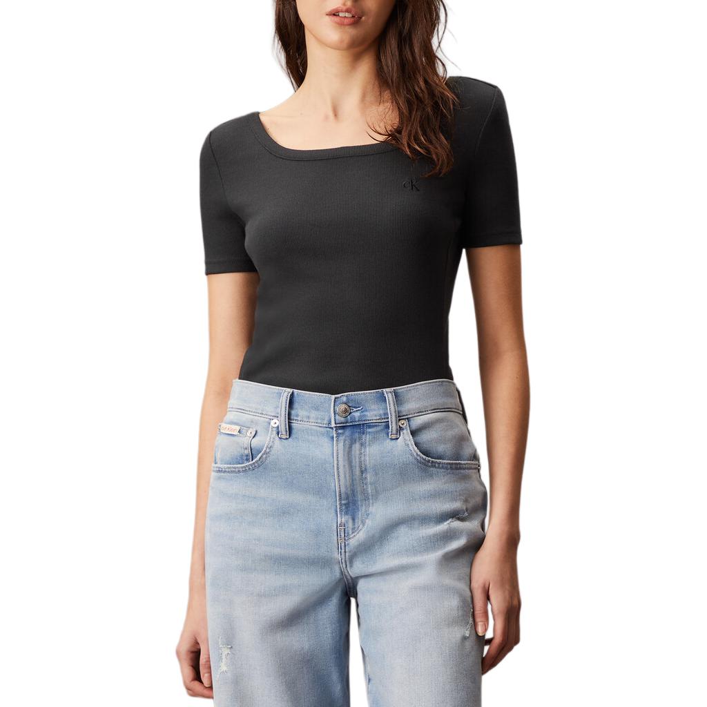 Calvin Klein Minimalist Comfortable Casual Round Neck Ribbed Knit Short Sleeve T-Shirt Women Tops Black 47AB210-UB1 M
Calvin Klein Minimalist Comfortable Casual Round Neck Ribbed Knit Short Sleeve T-Shirt Women Tops Black 47AB210-UB1 M