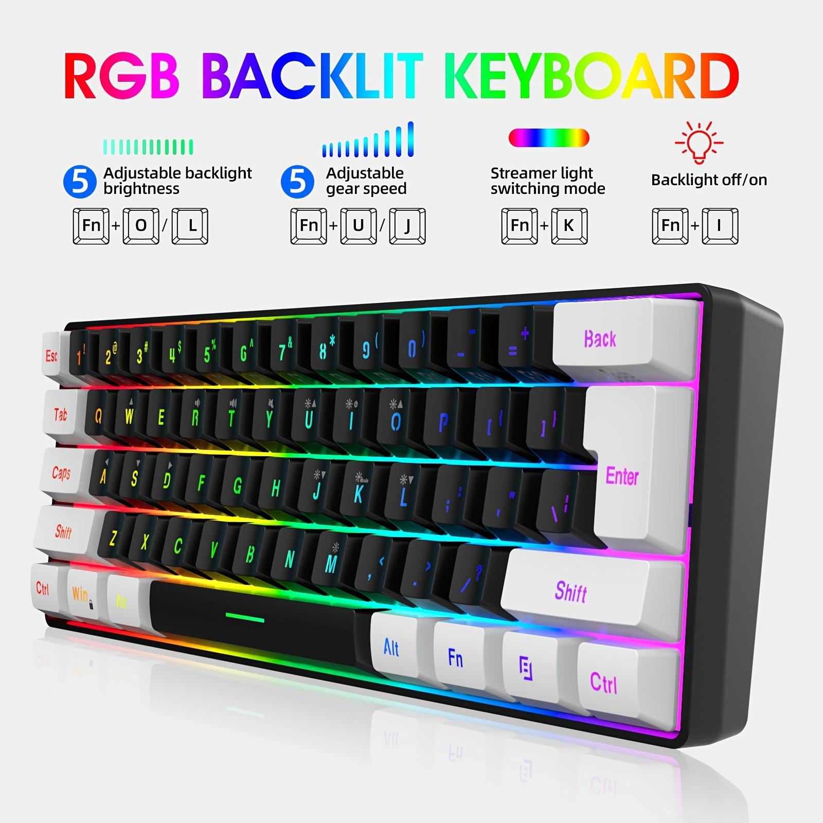 60% проводная игровая клавиатура, мембранная игровая клавиатура с RGB-подсветкой, ультракомпактная мини-клавиатура для ПК, компьютера, геймера, белый и черный чёрный
60% проводная игровая клавиатура, мембранная игровая клавиатура с RGB-подсветкой, ультракомпактная мини-клавиатура для ПК, компьютера, геймера, белый и черный чёрный