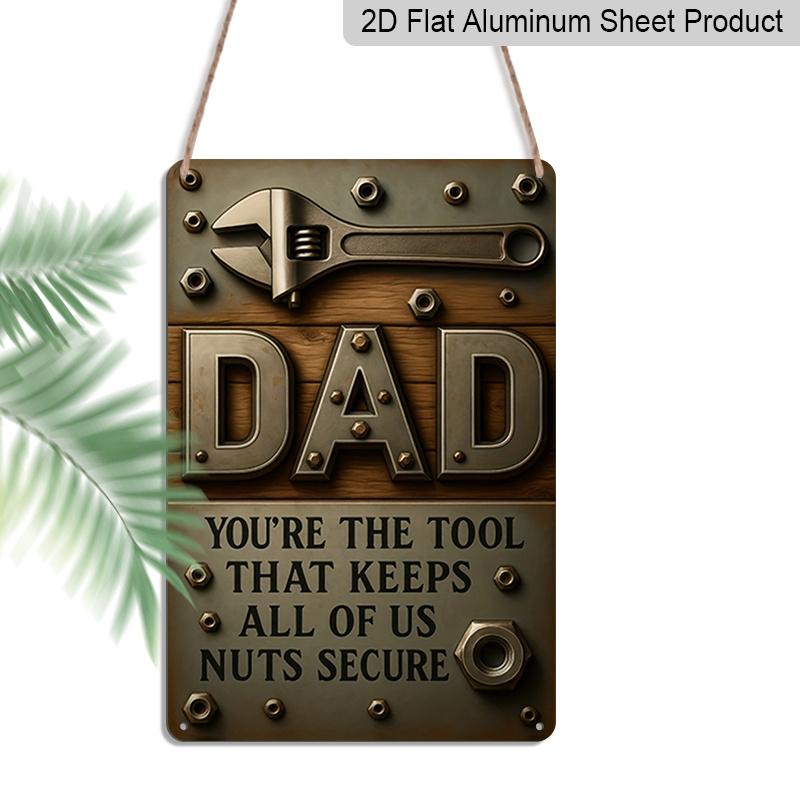 2D Flat Decorative Sign & Plaque, Aluminium Metal Sign, Funny Dad Tool Metal Wall Art with Humorous DAD You re The Tool Saying, Father S Day Gift 20*30cm
2D Flat Decorative Sign & Plaque, Aluminium Metal Sign, Funny Dad Tool Metal Wall Art with Humorous DAD You re The Tool Saying, Father S Day Gift 20*30cm