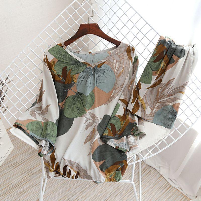 3/4 Sleeve Loose Thin Pajamas Homewear 3/4 Sleeve Loose Pajamas Homewear Palm leaves M
3/4 Sleeve Loose Thin Pajamas Homewear 3/4 Sleeve Loose Pajamas Homewear Palm leaves M