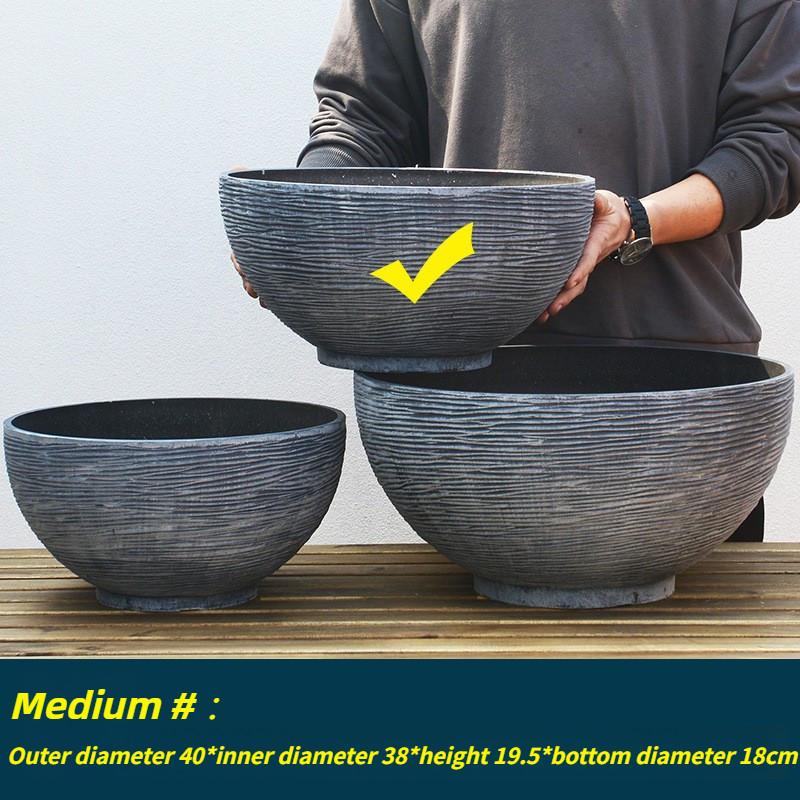 Plastic Imitation Stone Extra Large Bowl Lotus Pot Non-porous Water Lily Lotus Pot Copper Coin Grass Money Grass Flower Pot style2
Plastic Imitation Stone Extra Large Bowl Lotus Pot Non-porous Water Lily Lotus Pot Copper Coin Grass Money Grass Flower Pot style2