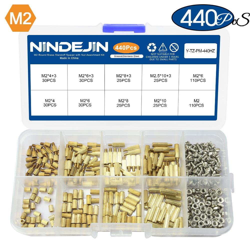 NINDEJIN 420/440Pcs Knurled Round Brass Standoff Spacer Kit M2 Male-Female Round Motherboard Pcb Standoff with Screws Nuts Set
NINDEJIN 420/440Pcs Knurled Round Brass Standoff Spacer Kit M2 Male-Female Round Motherboard Pcb Standoff with Screws Nuts Set