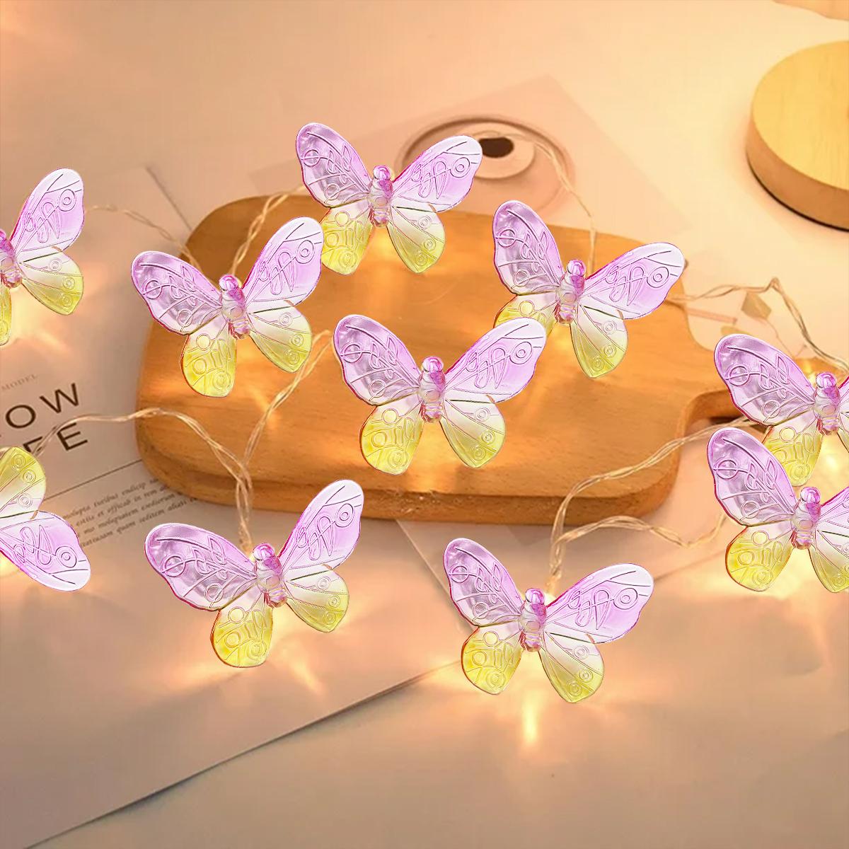 1PC Battery Powered Pink Yellow Butterfly Fairy String Lights For Home Bedroom Indoor Wedding Holiday Party Festival Decoration 1.5M10LED
1PC Battery Powered Pink Yellow Butterfly Fairy String Lights For Home Bedroom Indoor Wedding Holiday Party Festival Decoration 1.5M10LED