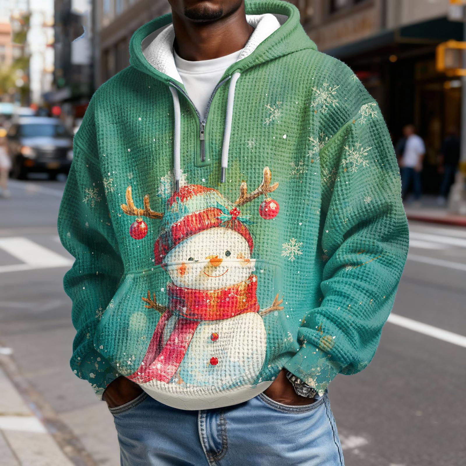 Men s Fashion Trendy Half Zipper Hooded Hood Pullover Thickened Fleece Texture Hoodie M
Men s Fashion Trendy Half Zipper Hooded Hood Pullover Thickened Fleece Texture Hoodie M