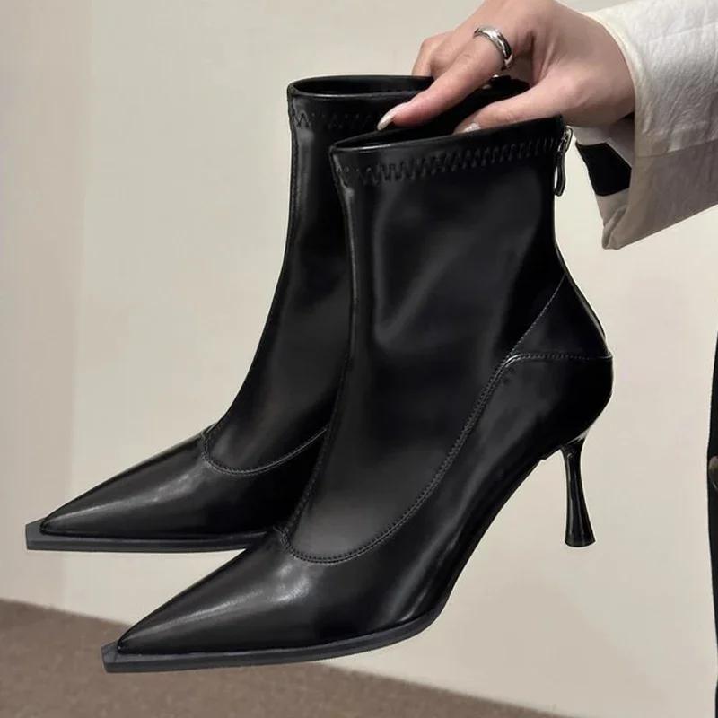 Женские сексуальные ботильоны челси с острым носком на высоком каблуке, зимние туфли-лодочки, дизайнерские 2024 года, модные новые тенденции, гладиаторы, готические женские туфли Zapatos 40 чёрный
Женские сексуальные ботильоны челси с острым носком на высоком каблуке, зимние туфли-лодочки, дизайнерские 2024 года, модные новые тенденции, гладиаторы, готические женские туфли Zapatos 40 чёрный