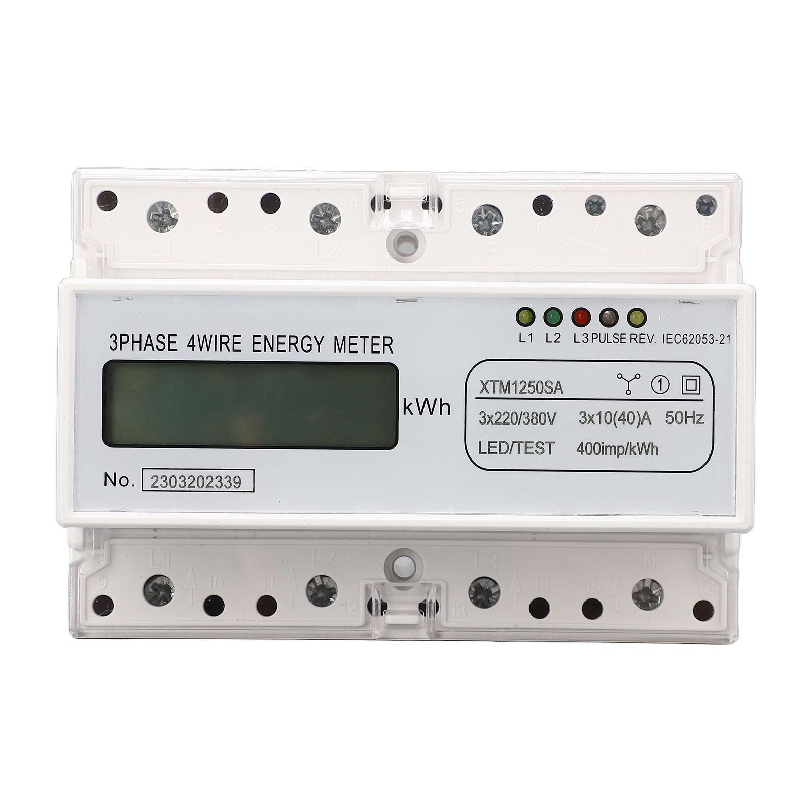 3 Phase 4 Wire Energy Meter 7 Digit LCD Display Voltage Power Current Voltmeter Ammeter Monitor
3 Phase 4 Wire Energy Meter 7 Digit LCD Display Voltage Power Current Voltmeter Ammeter Monitor