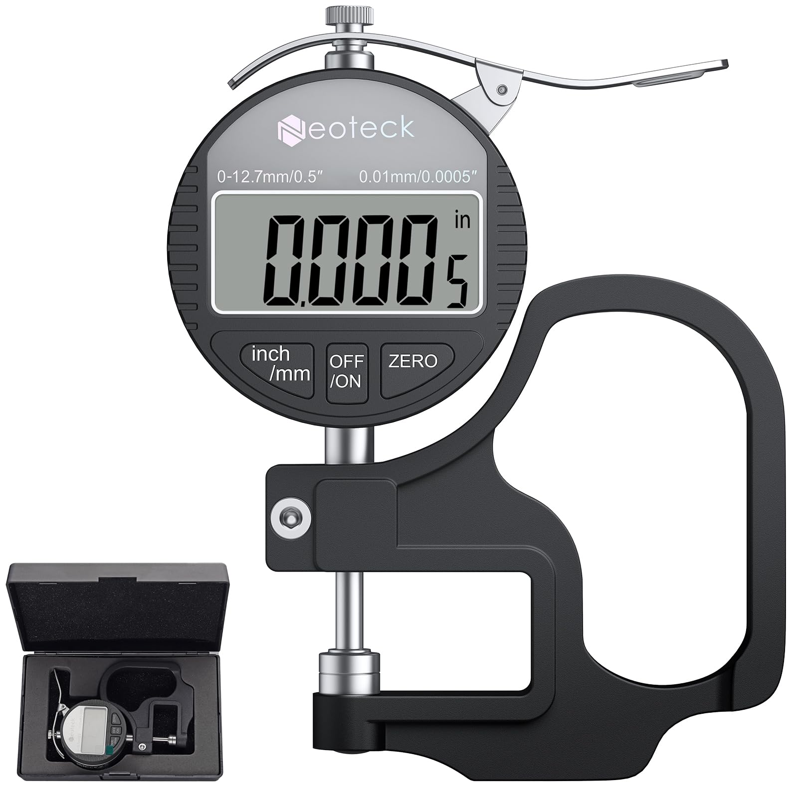 Neoteck Digital Thickness Aluminum Alloy Measurement Large LCD Thickness Gauge Gauge, Construction, 0.01mm Accuracy, 0-12.7mm Range, Display,
Neoteck Digital Thickness Aluminum Alloy Measurement Large LCD Thickness Gauge Gauge, Construction, 0.01mm Accuracy, 0-12.7mm Range, Display,