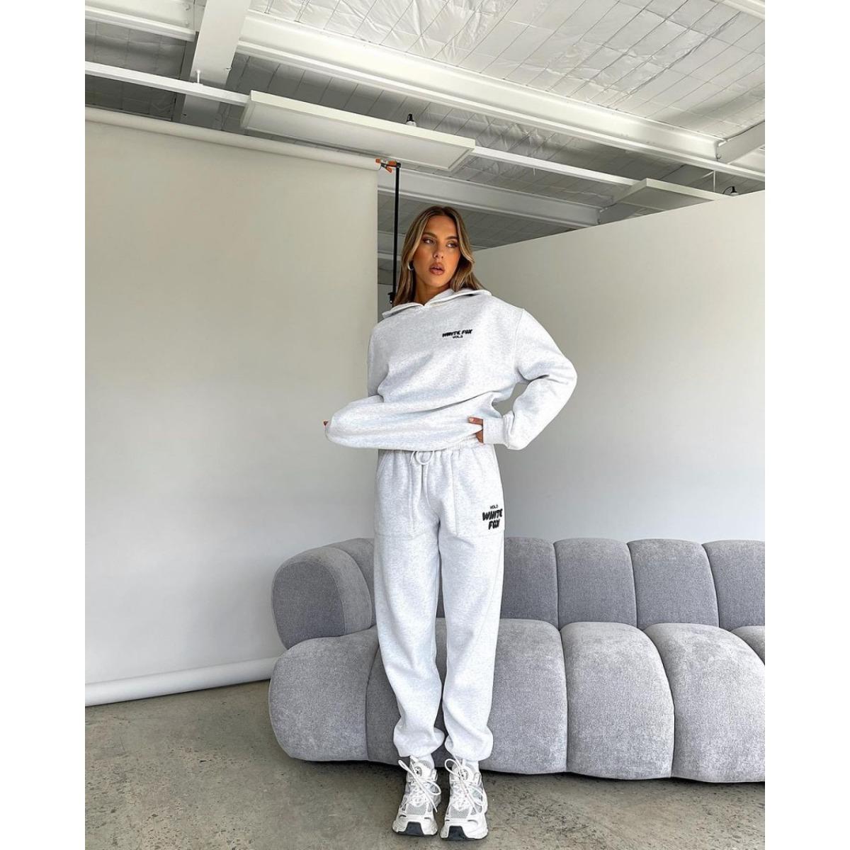 GLYDE Ladies Hooded Sportwear Two Piece Set Fleece Lined Long Sleeve Hoodie & Printed Jogger Pants Set Spring Autumn Outfits L
GLYDE Ladies Hooded Sportwear Two Piece Set Fleece Lined Long Sleeve Hoodie & Printed Jogger Pants Set Spring Autumn Outfits L