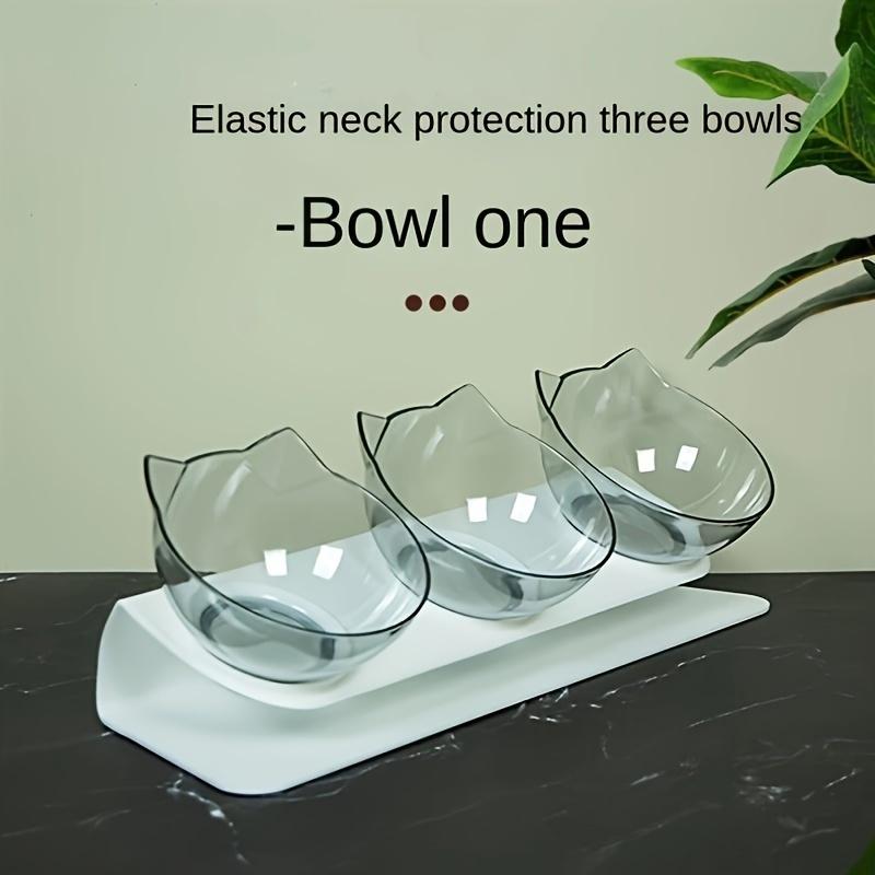 3-in-1 Elevated Cat Feeder Bowls with Neck Protection,15° Tilted Design for Food & Water, Clear Plastic Bowls with Stand
3-in-1 Elevated Cat Feeder Bowls with Neck Protection,15° Tilted Design for Food & Water, Clear Plastic Bowls with Stand