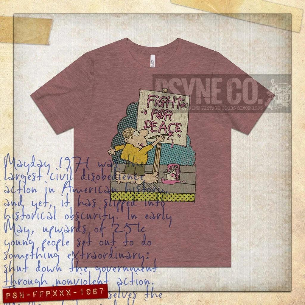 Fight For Peace 1971 Vintage Men s T shirt S
Fight For Peace 1971 Vintage Men s T shirt S