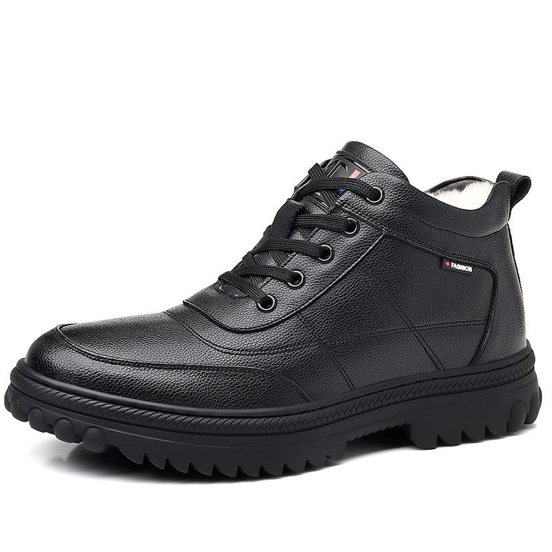 Мужские зимние теплые бархатные утолщенные хлопковые ботинки из натуральной кожи и шерсти, нескользящие, большого размера, хлопковые кожаные ботинки, кожаные ботинки средней высоты, тренд 38
Мужские зимние теплые бархатные утолщенные хлопковые ботинки из натуральной кожи и шерсти, нескользящие, большого размера, хлопковые кожаные ботинки, кожаные ботинки средней высоты, тренд 38