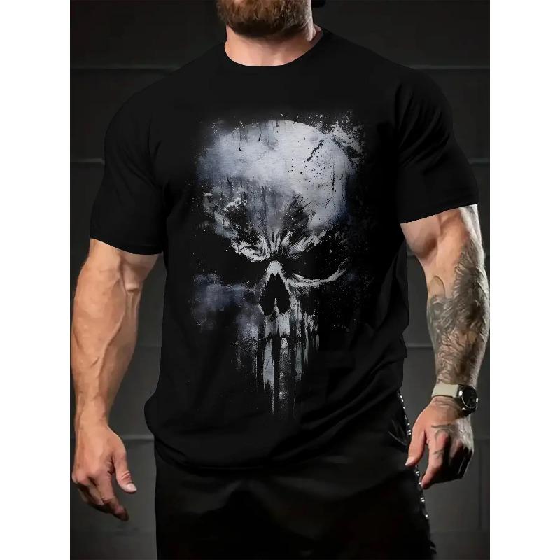 European Size Men s Gothic Skull Print T-Shirt - Short Sleeve Casual Round Neck Tee with Edgy Bone Design, Machine Washable All-Season Top for Attire 4XL
European Size Men s Gothic Skull Print T-Shirt - Short Sleeve Casual Round Neck Tee with Edgy Bone Design, Machine Washable All-Season Top for Attire 4XL
