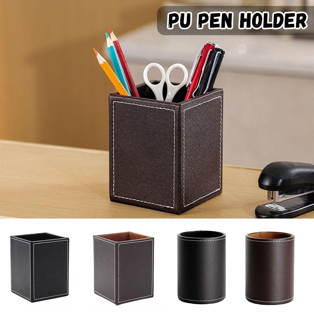 Large-capacity Pen Container PU Leather Stationery Storage Holder Desktop Organizer Back To School Black-Square
Large-capacity Pen Container PU Leather Stationery Storage Holder Desktop Organizer Back To School Black-Square