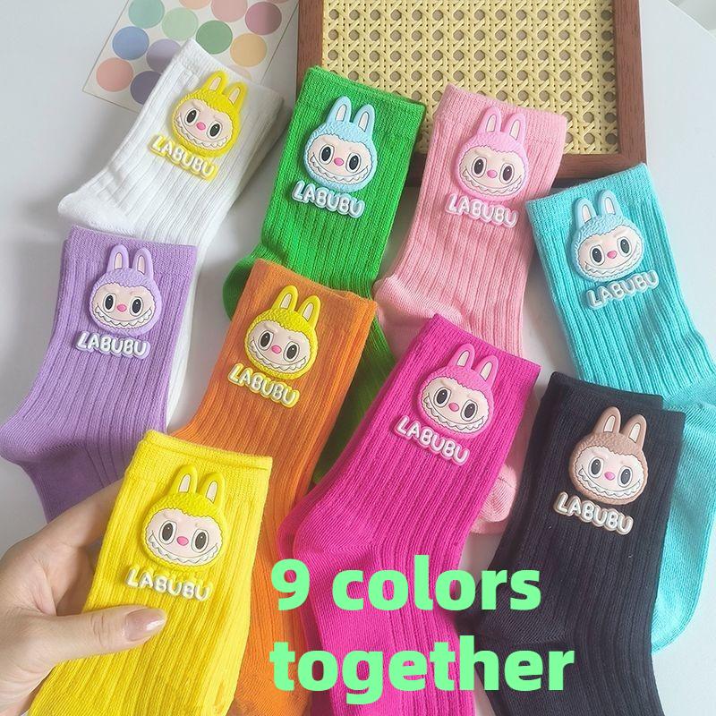 Дитячі кольорові бавовняні шкарпетки з мультяшним малюнком - Довжина до середини литки для весни та осені XL
Дитячі кольорові бавовняні шкарпетки з мультяшним малюнком - Довжина до середини литки для весни та осені XL