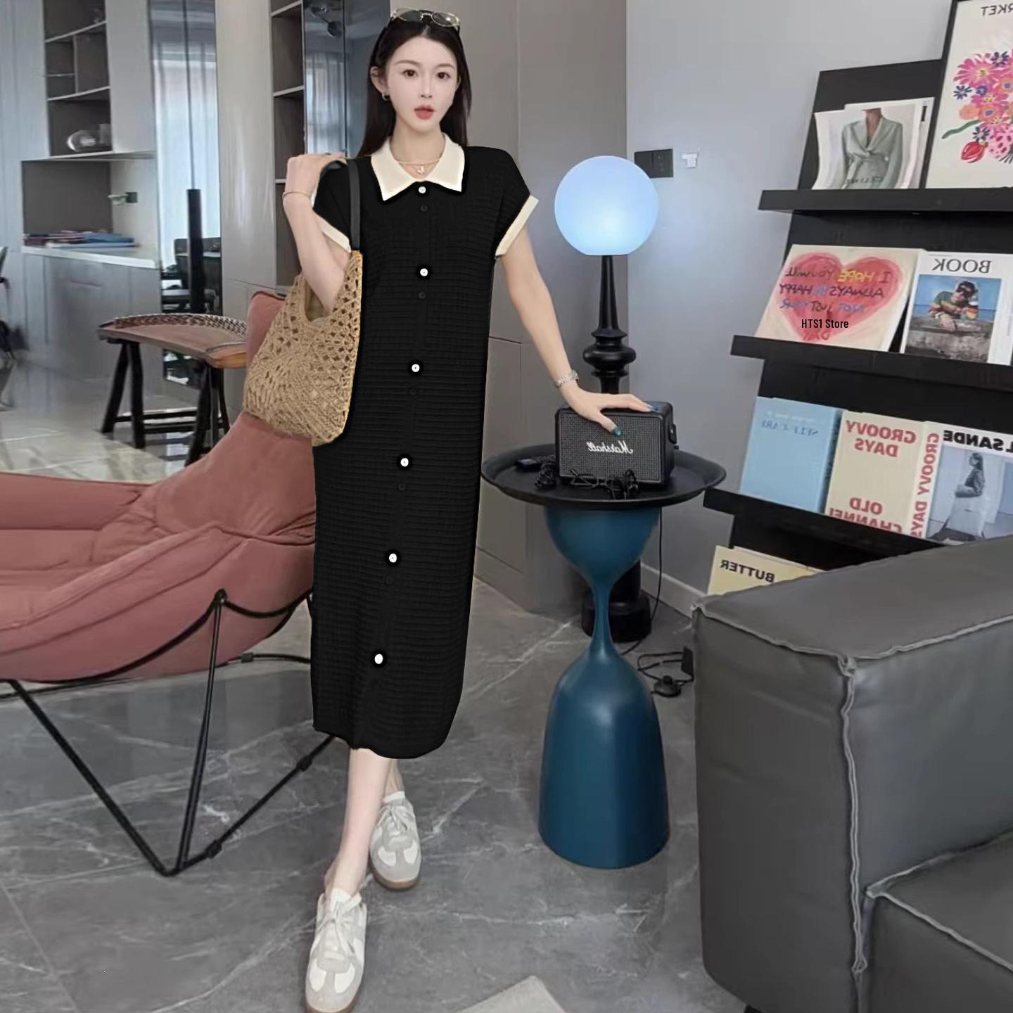 Korean Style 2026 Summer Slimming Lapel Dress Double Extra Large чорний
Korean Style 2026 Summer Slimming Lapel Dress Double Extra Large чорний
