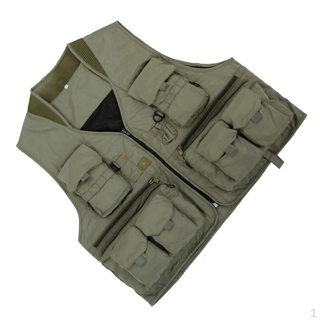 Multi Pocket Outdoor Photography Hunting Fishing Vest Jacket XXL Pea Green
Multi Pocket Outdoor Photography Hunting Fishing Vest Jacket XXL Pea Green