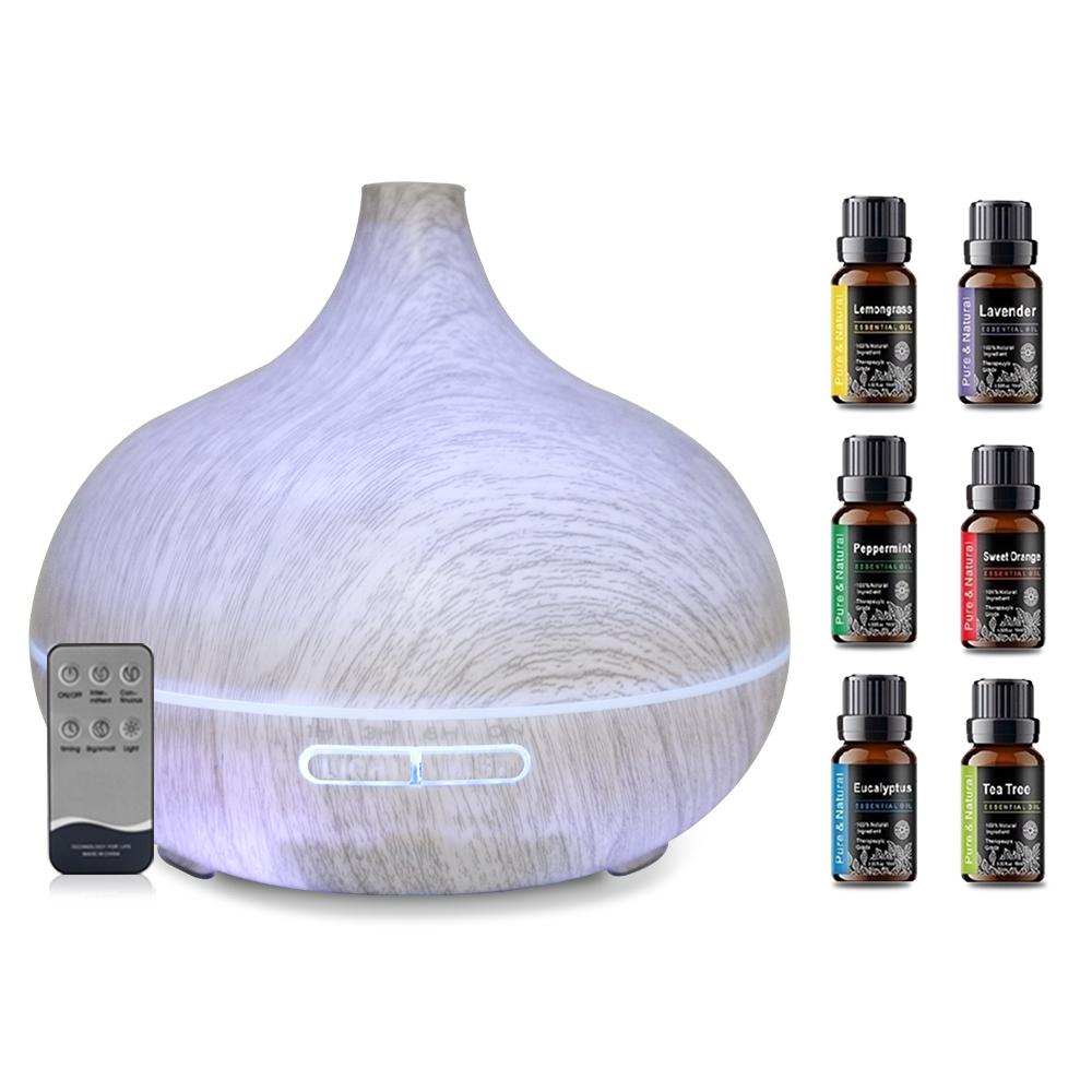 550ml Essential Oil Diffuser Wood Grain, 6 Oils Included, Ultrasonic Humidifier, Remote Control & Auto Shut Off Perfect for Ho 550ml
550ml Essential Oil Diffuser Wood Grain, 6 Oils Included, Ultrasonic Humidifier, Remote Control & Auto Shut Off Perfect for Ho 550ml