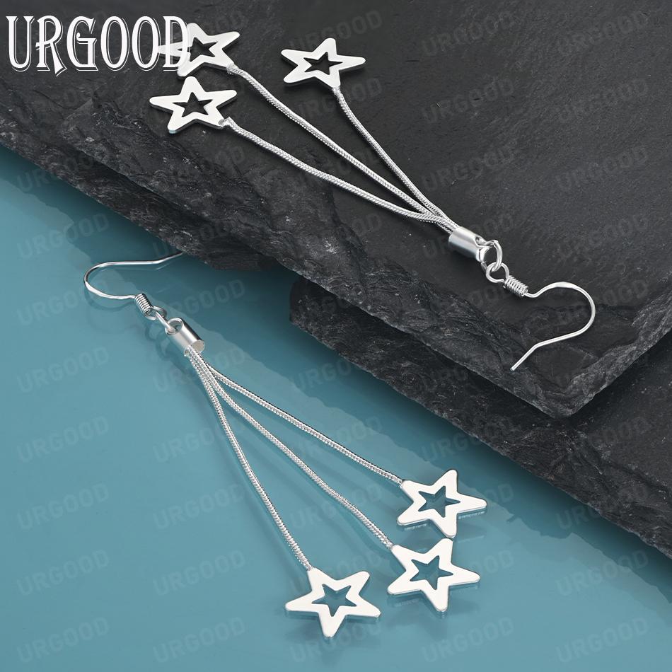 Серьги-змейки в форме звезды с перфорацией из стерлингового серебра 925 пробы, модные свадебные украшения 8.70*1.30cm 
Серьги-змейки в форме звезды с перфорацией из стерлингового серебра 925 пробы, модные свадебные украшения 8.70*1.30cm