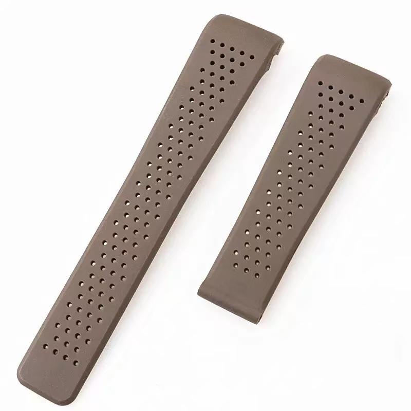 Classic Brown Blue Black Silicone Rubber Watchband 22mm 24mm Fit for TAG Heu Grand Carrera Watch– Waterproof Curved End Strap 24mm&Black buckle коричневий
Classic Brown Blue Black Silicone Rubber Watchband 22mm 24mm Fit for TAG Heu Grand Carrera Watch– Waterproof Curved End Strap 24mm&Black buckle коричневий