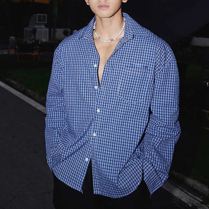 INCERUN свободные мужские рубашки с отложным воротником и длинным рукавом в клетку на пуговицах 5XL синий
INCERUN свободные мужские рубашки с отложным воротником и длинным рукавом в клетку на пуговицах 5XL синий