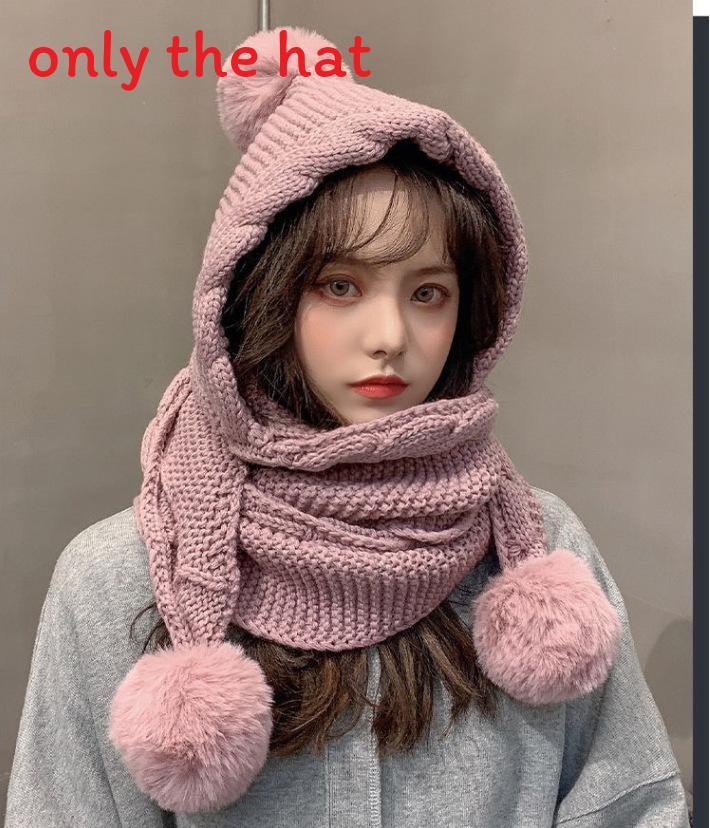 Knitted Autumn Winter Knit Hat With Scarf Earmuff For Women рожевий
Knitted Autumn Winter Knit Hat With Scarf Earmuff For Women рожевий