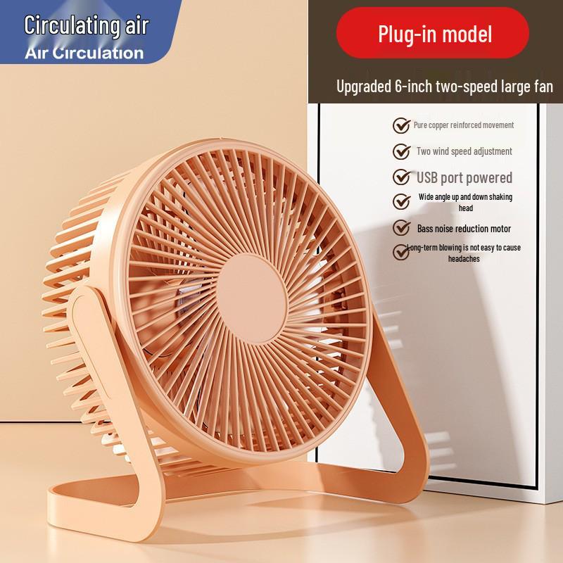 6-Inch Silent USB Desk Fan with Two Speeds - Ideal for Dorms, Offices, and Students 6 Inch
6-Inch Silent USB Desk Fan with Two Speeds - Ideal for Dorms, Offices, and Students 6 Inch