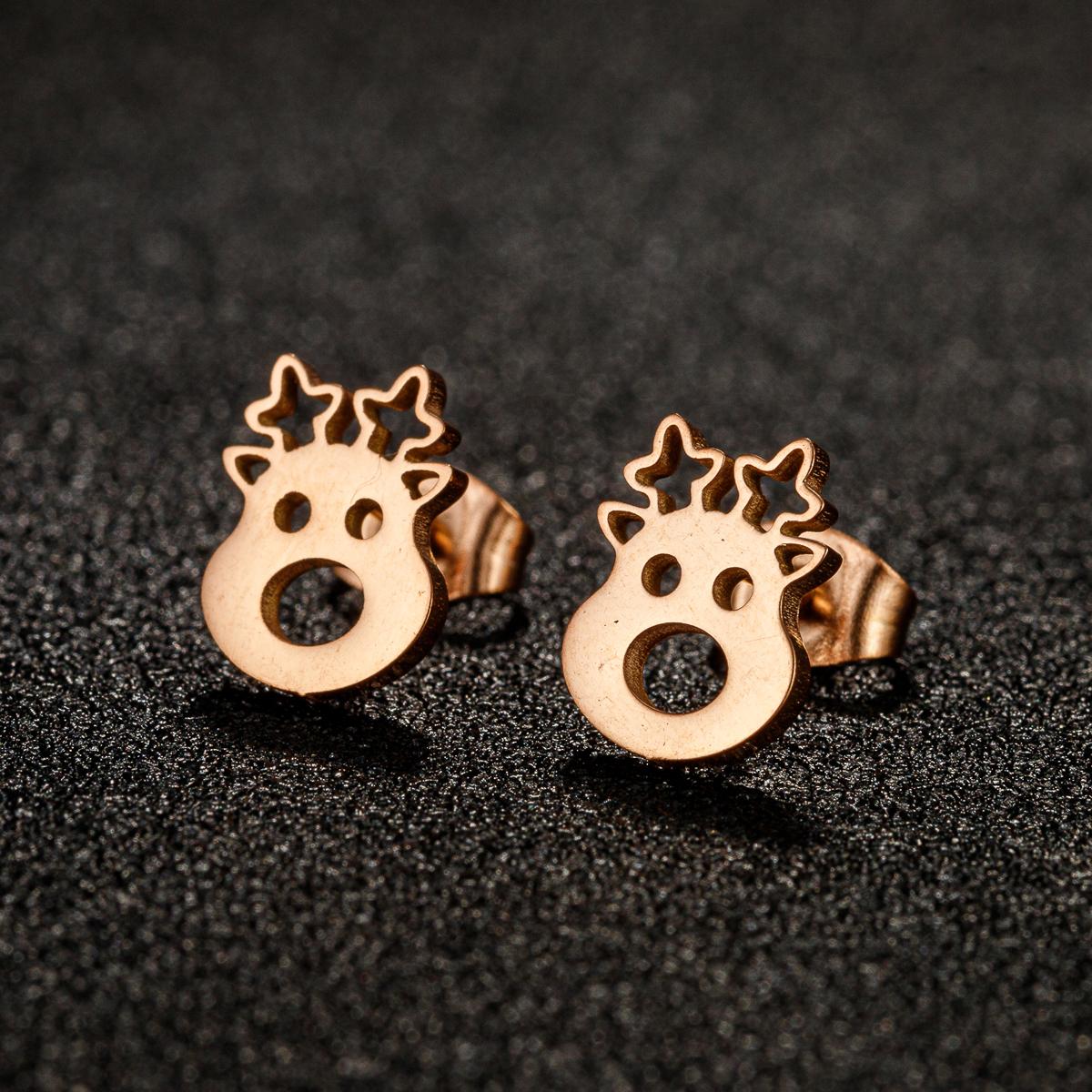 New Fashion Stainless Steel Deer Earrings For Women Christmas Animal Ear Piercing Stud Earings Zircon New Year Gift Aretes
New Fashion Stainless Steel Deer Earrings For Women Christmas Animal Ear Piercing Stud Earings Zircon New Year Gift Aretes