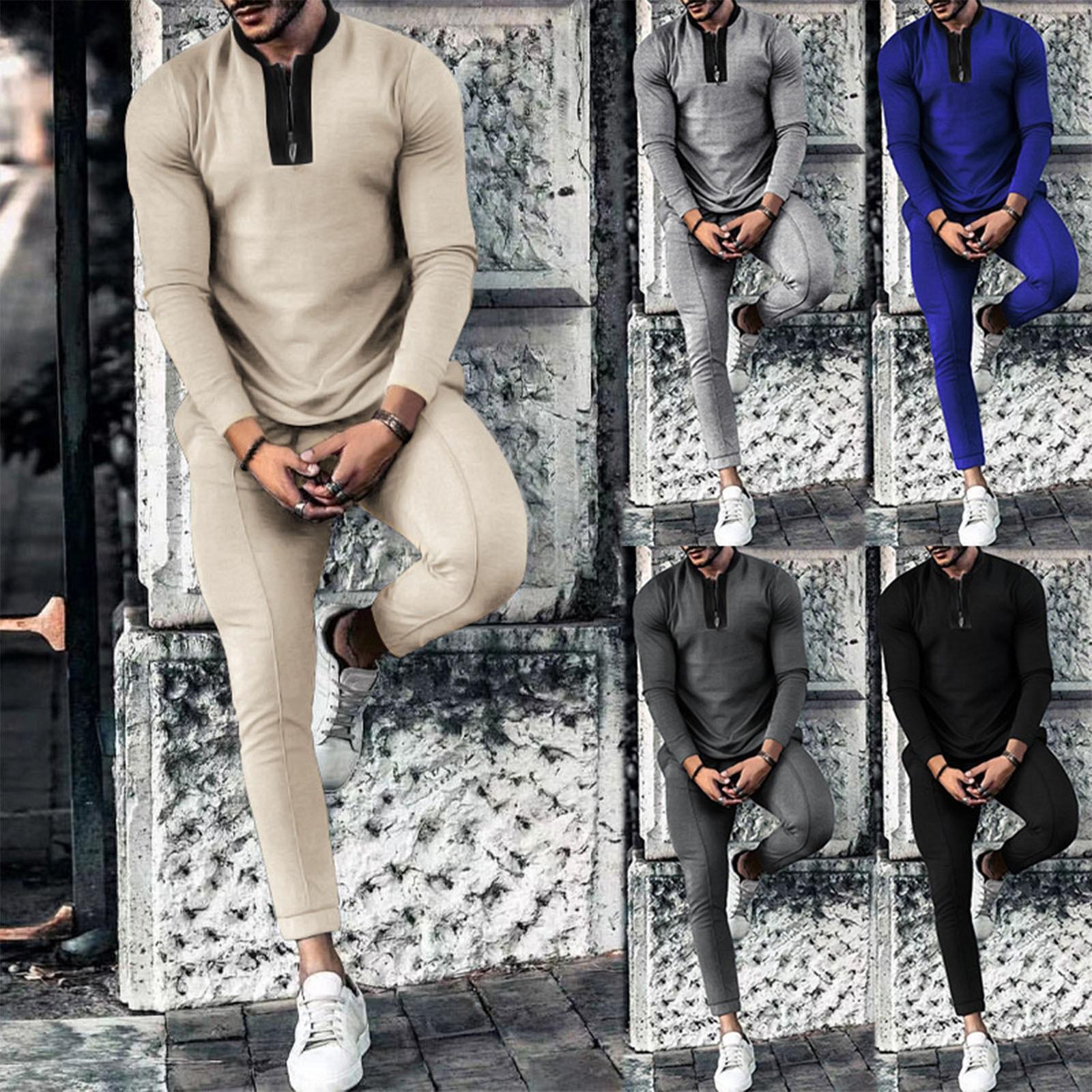 Sports Suit Fashion Casual Half Zipper Stand Collar Men s Casual Suit XL світло-сірий колір
Sports Suit Fashion Casual Half Zipper Stand Collar Men s Casual Suit XL світло-сірий колір