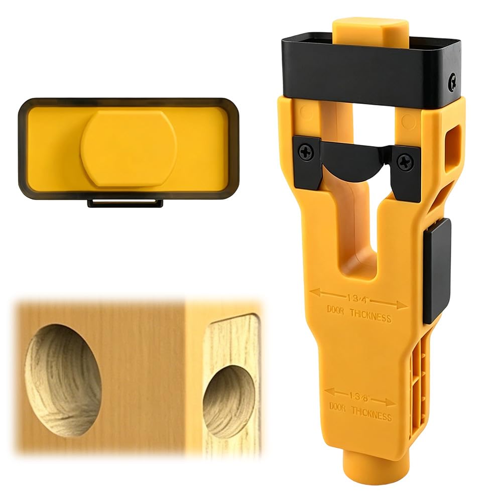 Door Latch Mortise Tool, Professional Door Lock Installation Kit, Precise Flush Mount Cutting Tool, Heavy-Duty Door Latch Template for 1-3/8 & 1-3/4 жовтий
Door Latch Mortise Tool, Professional Door Lock Installation Kit, Precise Flush Mount Cutting Tool, Heavy-Duty Door Latch Template for 1-3/8 & 1-3/4 жовтий