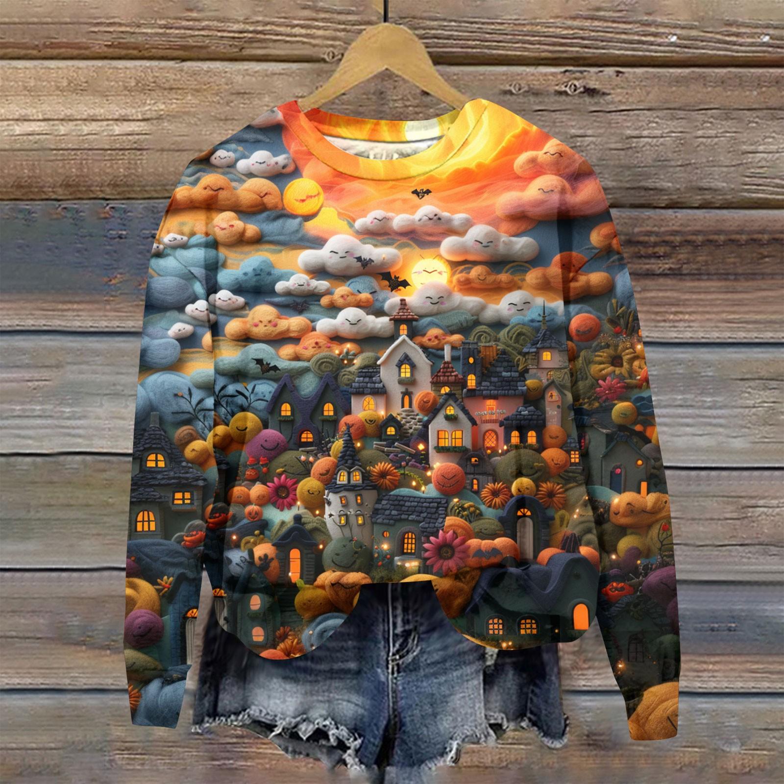 Женский осенне-зимний топ с круглым вырезом и длинными рукавами, милый свитер-пуловер с принтом 3D на тему Хэллоуина S шафрановый
Женский осенне-зимний топ с круглым вырезом и длинными рукавами, милый свитер-пуловер с принтом 3D на тему Хэллоуина S шафрановый