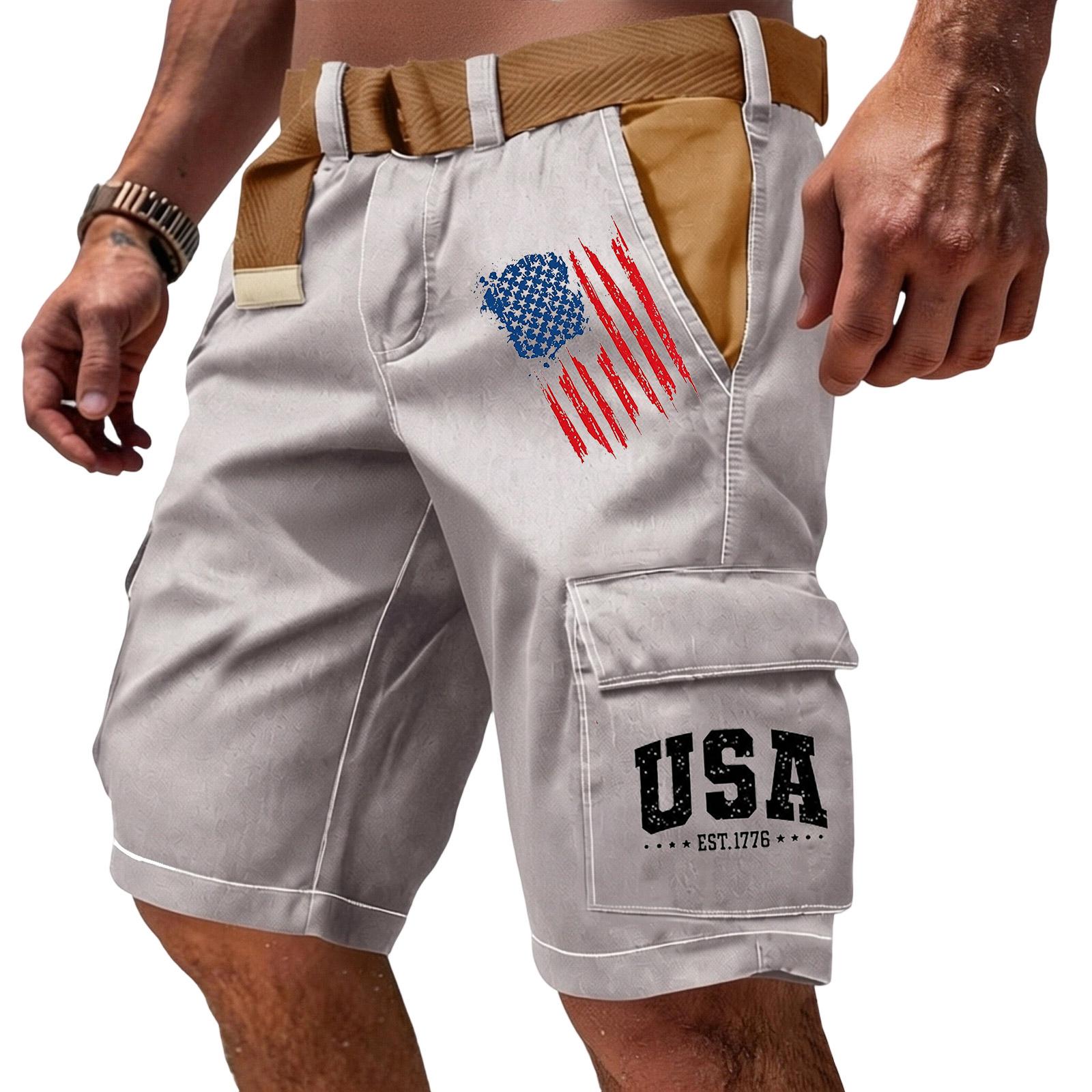 Men s Casual Multi Pocket Cargo Shorts with Flag and Letter Print Design Functional Workwear Shorts without Belt Suitable for Outdoor Activities XXL
Men s Casual Multi Pocket Cargo Shorts with Flag and Letter Print Design Functional Workwear Shorts without Belt Suitable for Outdoor Activities XXL