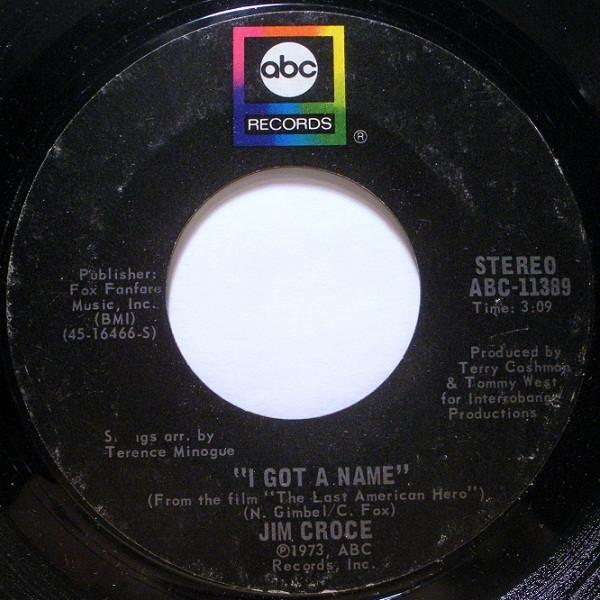 7inch Record JIM CROCE - I Got A Name / Alabama Rain ABC11389 ABC Records 1973 US Rock Used
7inch Record JIM CROCE - I Got A Name / Alabama Rain ABC11389 ABC Records 1973 US Rock Used