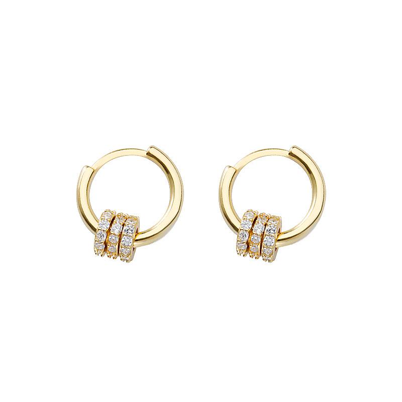 Ear Buckle Women S Gold Earrings, Trendy Stud Earrings, Simple And Cold Air-Plated 925 Silver Small Circle Earrings, A Pair
Ear Buckle Women S Gold Earrings, Trendy Stud Earrings, Simple And Cold Air-Plated 925 Silver Small Circle Earrings, A Pair