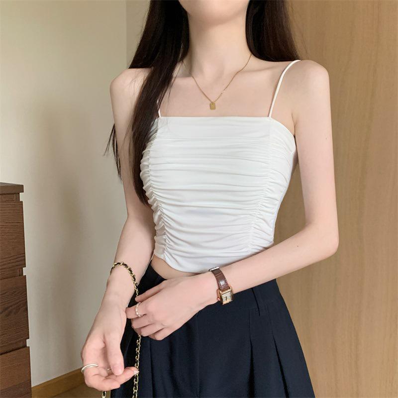 Women s Pleated Ice Silk Camisole with Chest Pads - Breathable, Sexy Bandeau & Elegant Back Design One Size (80-130 lbs) белый
Women s Pleated Ice Silk Camisole with Chest Pads - Breathable, Sexy Bandeau & Elegant Back Design One Size (80-130 lbs) белый