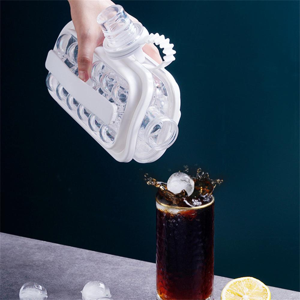 2 in 1 Portable Foldable Ice Ball Maker Kettle With 17 Grids Flat Body Lid Cooling Ice Cube Tray for Whiskey Cocktail White
2 in 1 Portable Foldable Ice Ball Maker Kettle With 17 Grids Flat Body Lid Cooling Ice Cube Tray for Whiskey Cocktail White