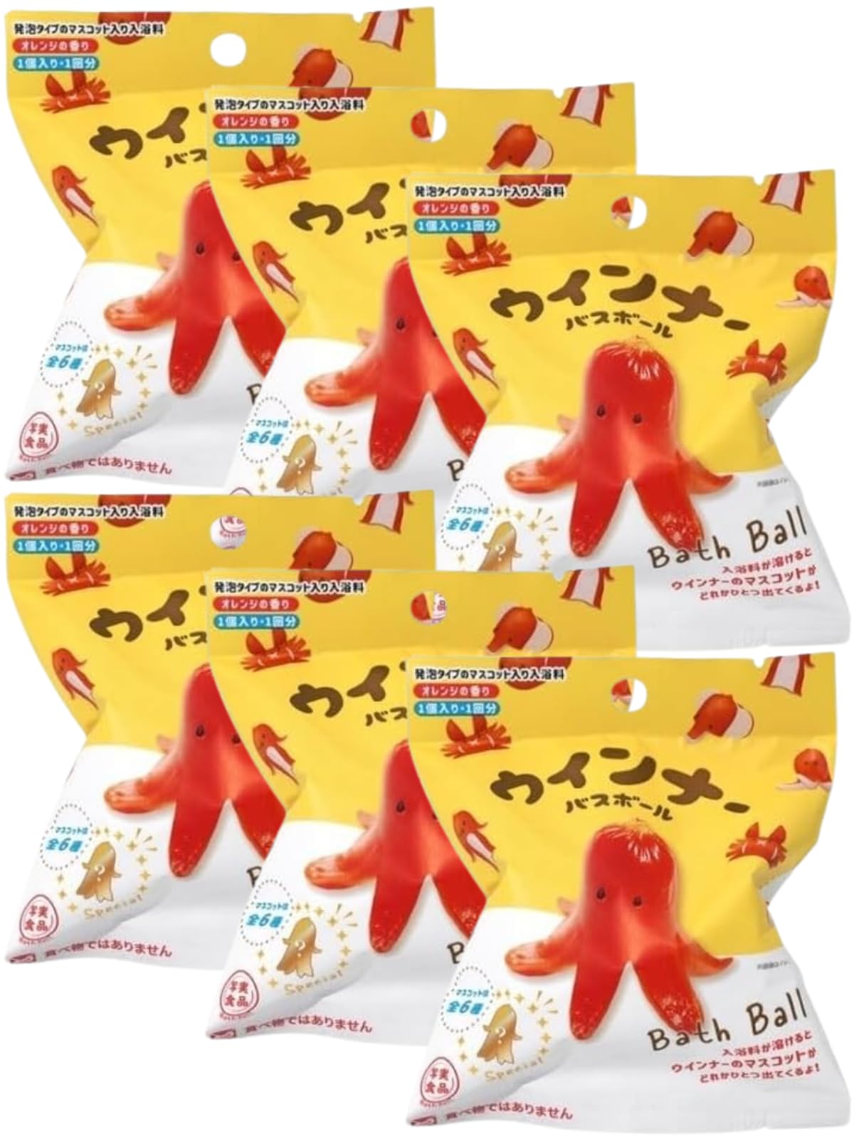 of 6 foaming net Nor Corporation Bath Ball Photorealistic Food Series Wiener Bath Ball with Mascot and Scent Octopus Toy Included Bath Bomb Bath Goods
of 6 foaming net Nor Corporation Bath Ball Photorealistic Food Series Wiener Bath Ball with Mascot and Scent Octopus Toy Included Bath Bomb Bath Goods